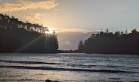 Sunset from Terrace Beach, below the Sitka cabin