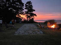 Fire pit & a friendly soccer game at Sunset.