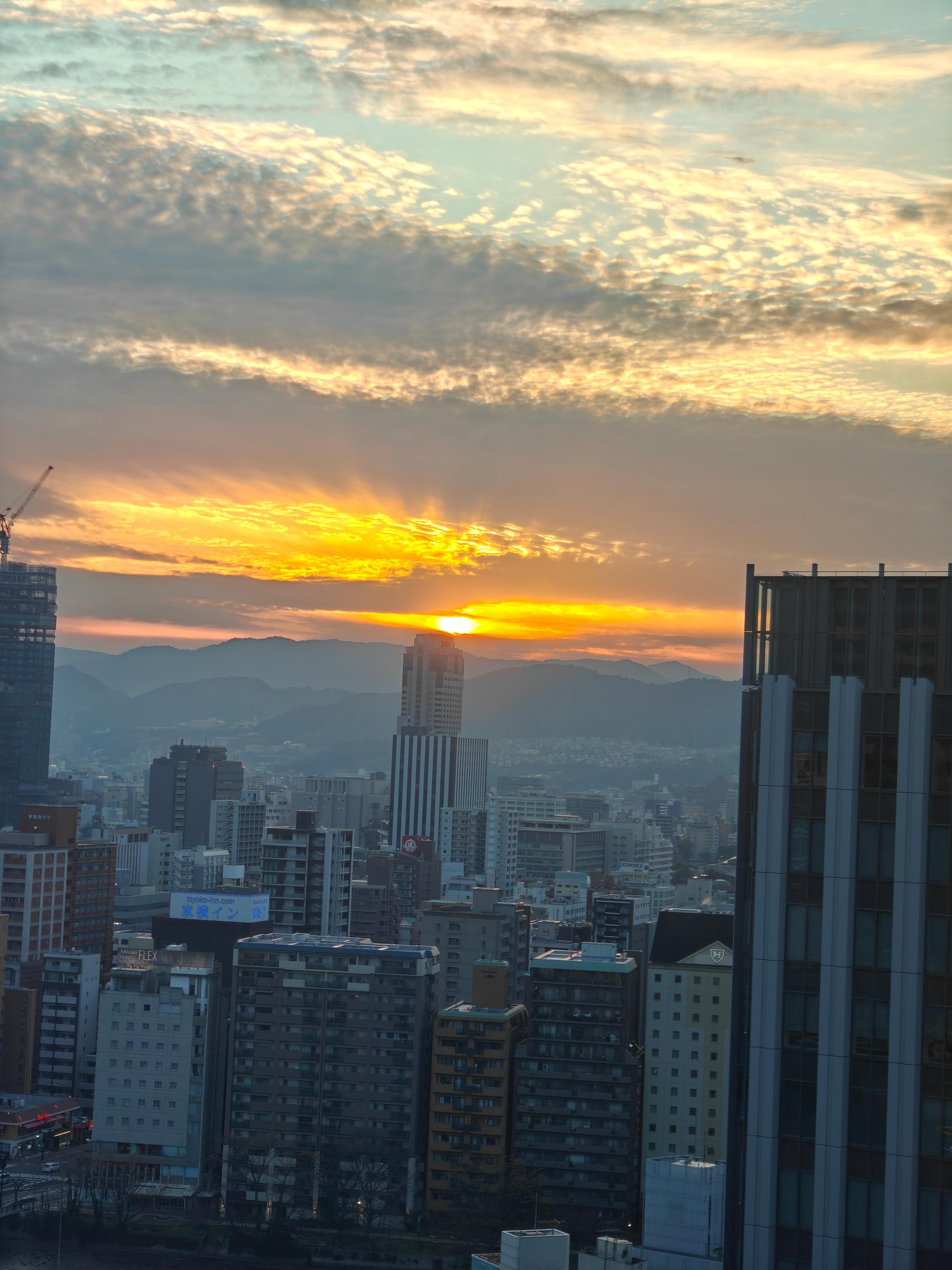 Sunset in the horizon.