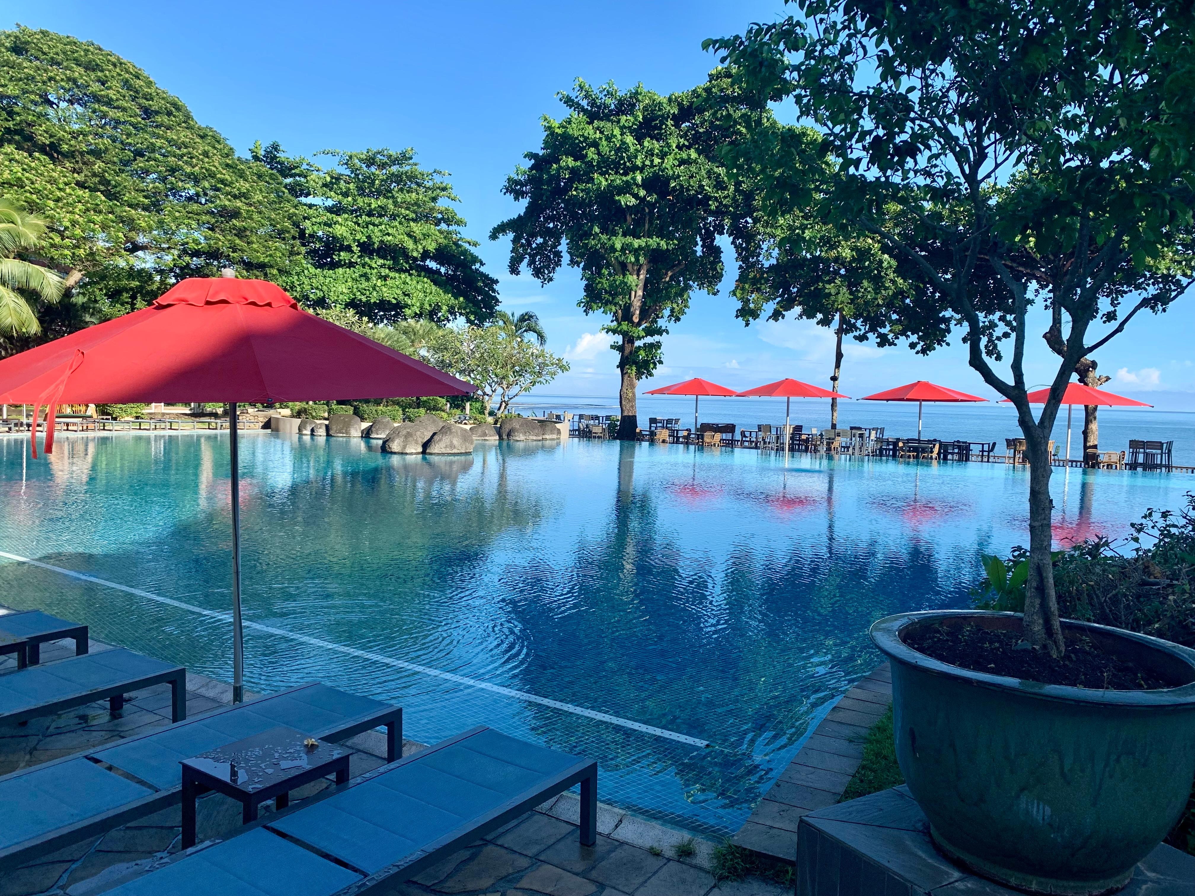 Hotel pool.