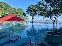 Hotel pool.