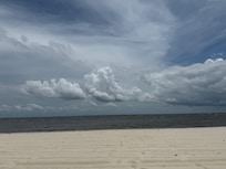 View of beach that is across from the condo