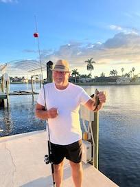 We caught many different species off the dock in the mornings