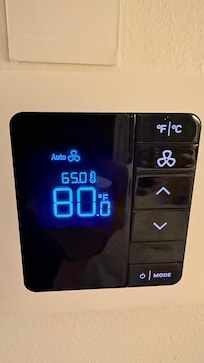 We set the thermostat to max temperature 80 degrees but wouldn't go more than 65, no heat at all