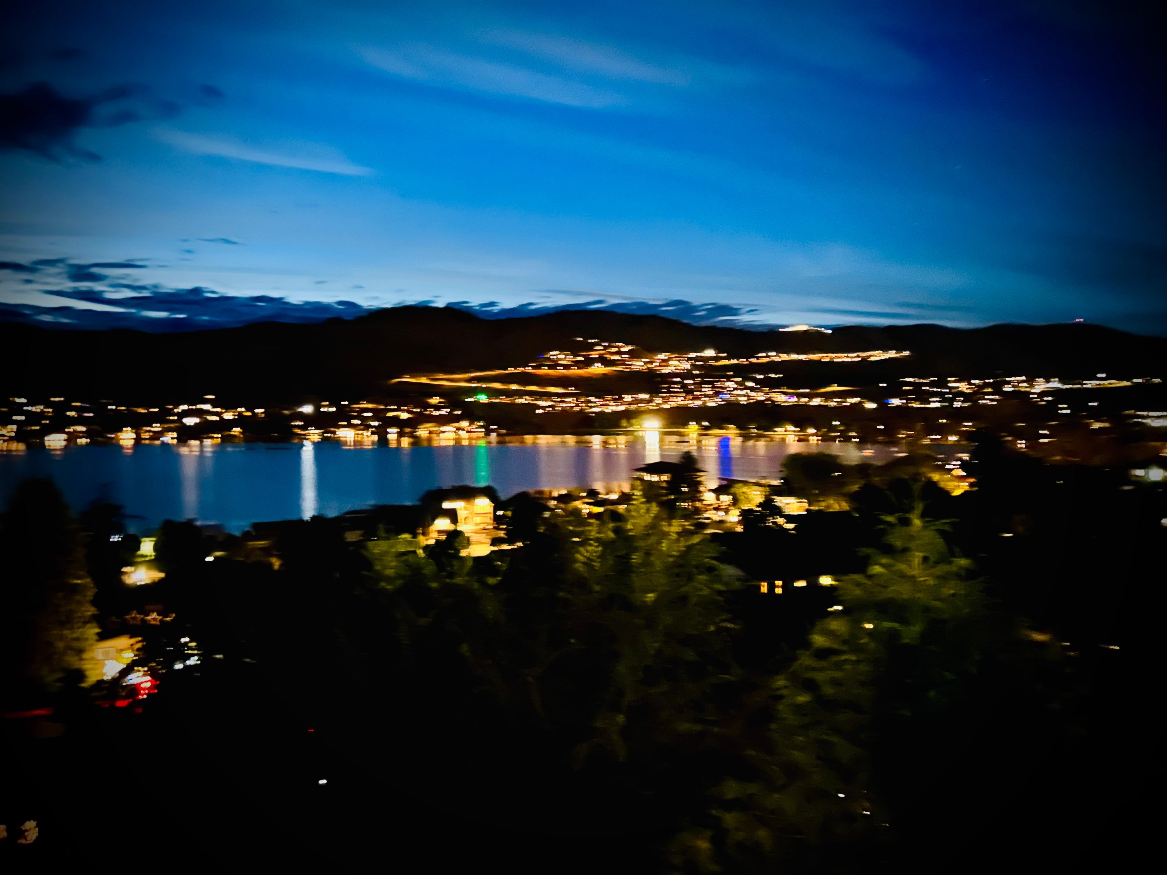 View from the deck at night 