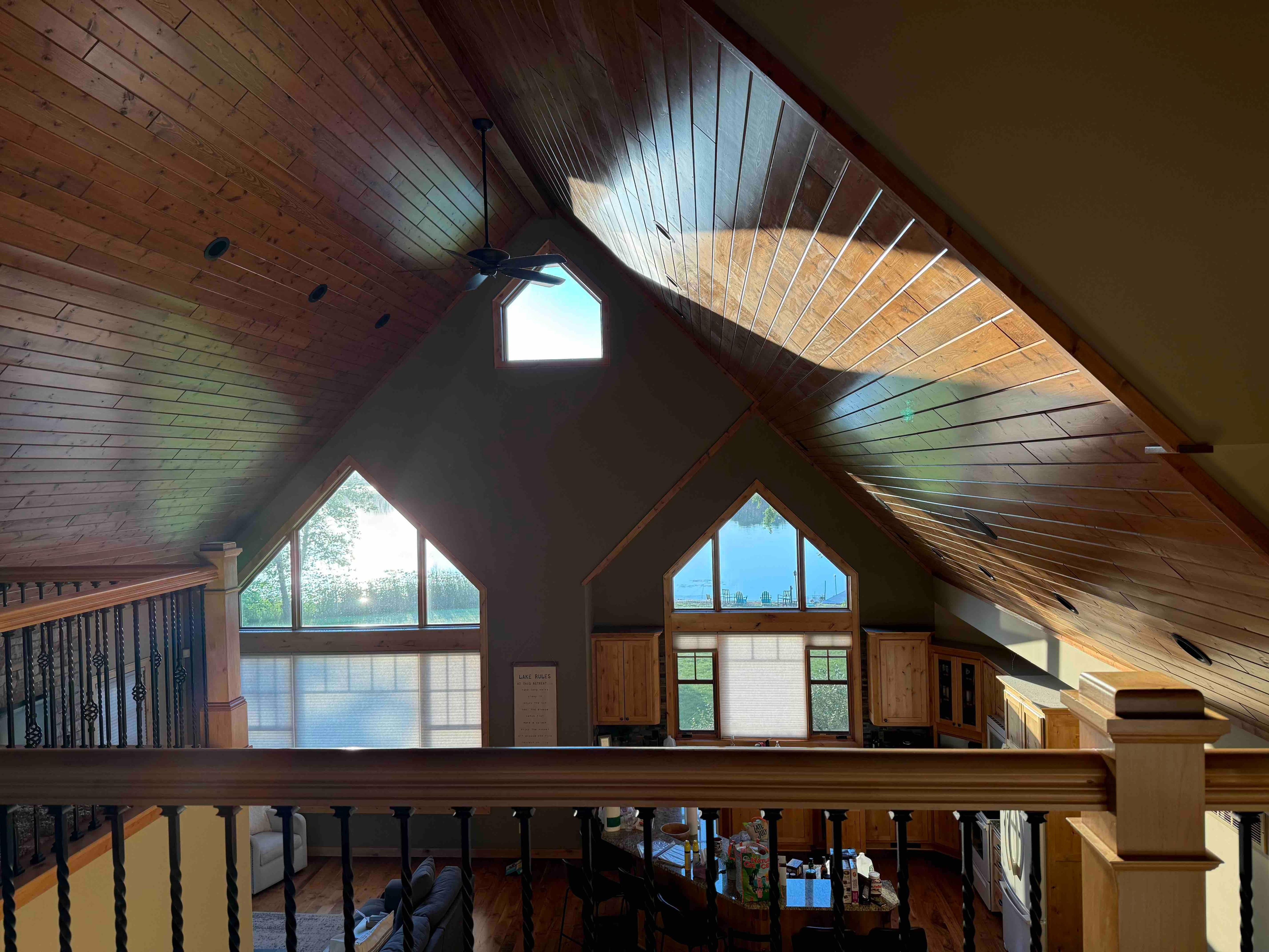 View of the lake from the loft