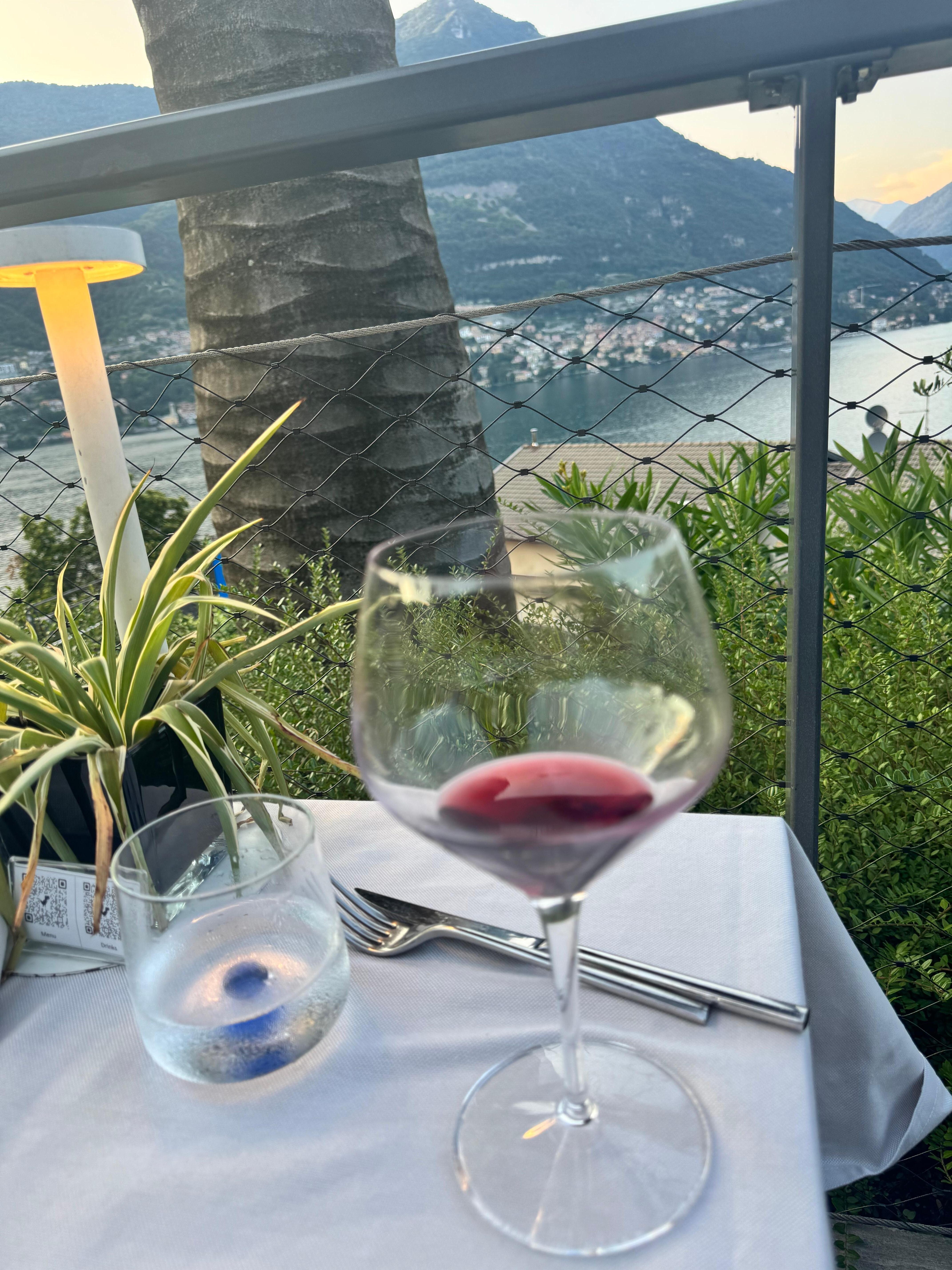 At hotel restaurant