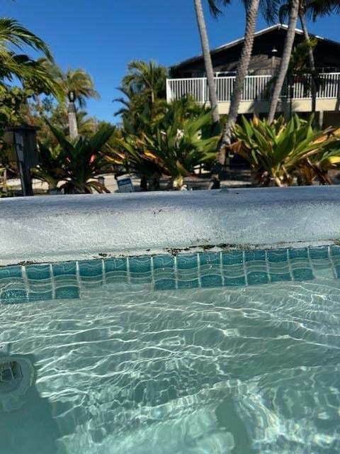 disaster looking pool tiles falling off in your hand