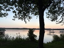 Right out the back door by the fire pit.