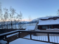 From the balcony out back, top floor.