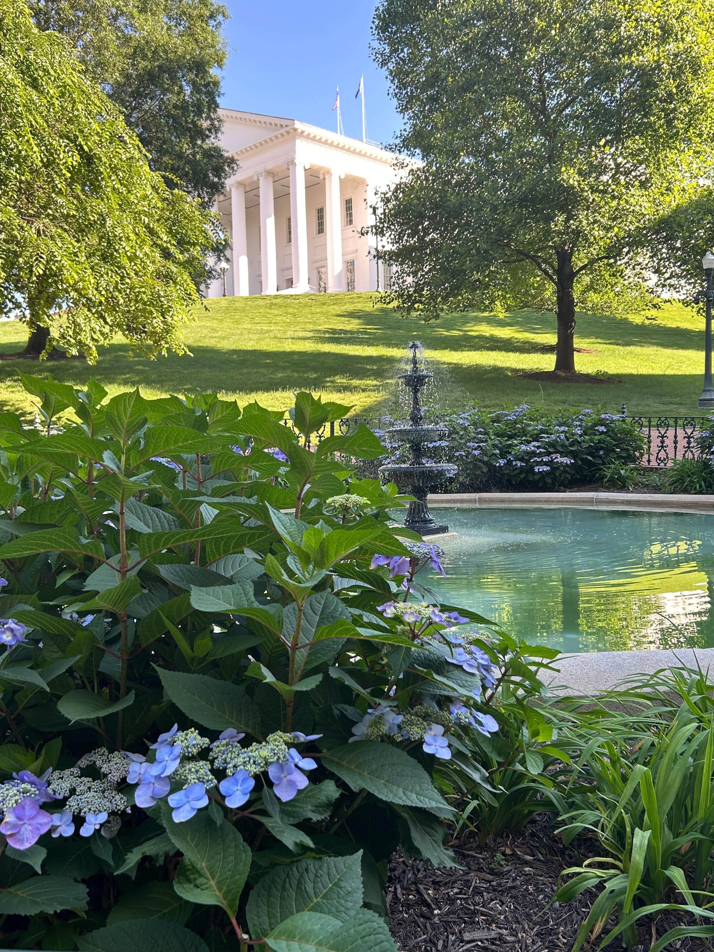 State house and gardens.