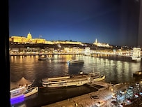 View from the room at night.