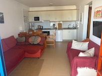 Living room/ kitchen from the balcony.