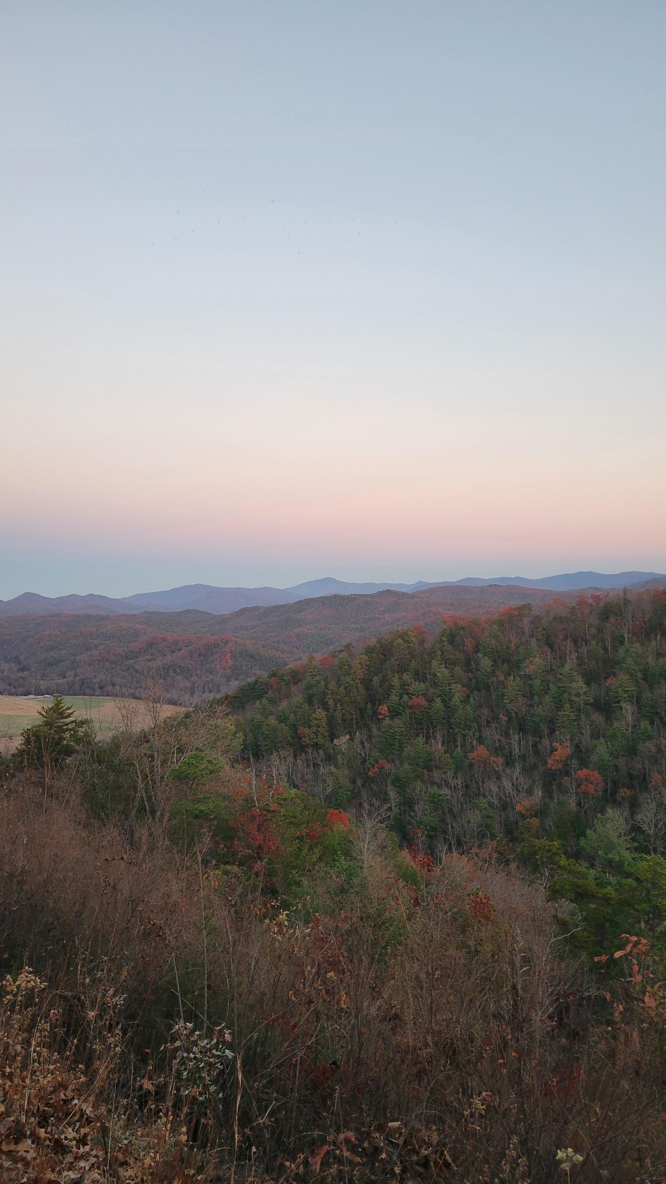 Foothills parkway on the way to the cabin 
