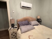 Here is the soaked headboard and pillows - all three pillows are the same color, you can see the dark one is soaked.