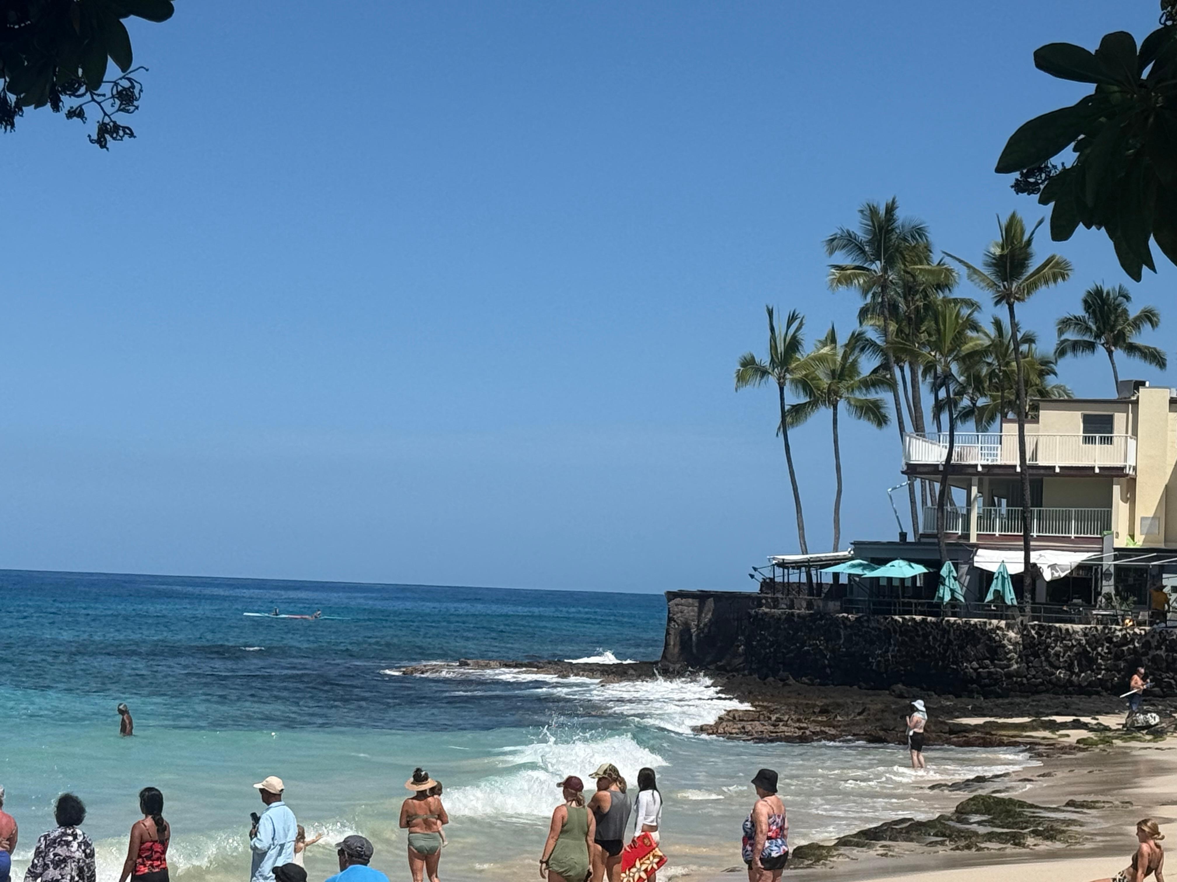 The same beach view from the balcony.