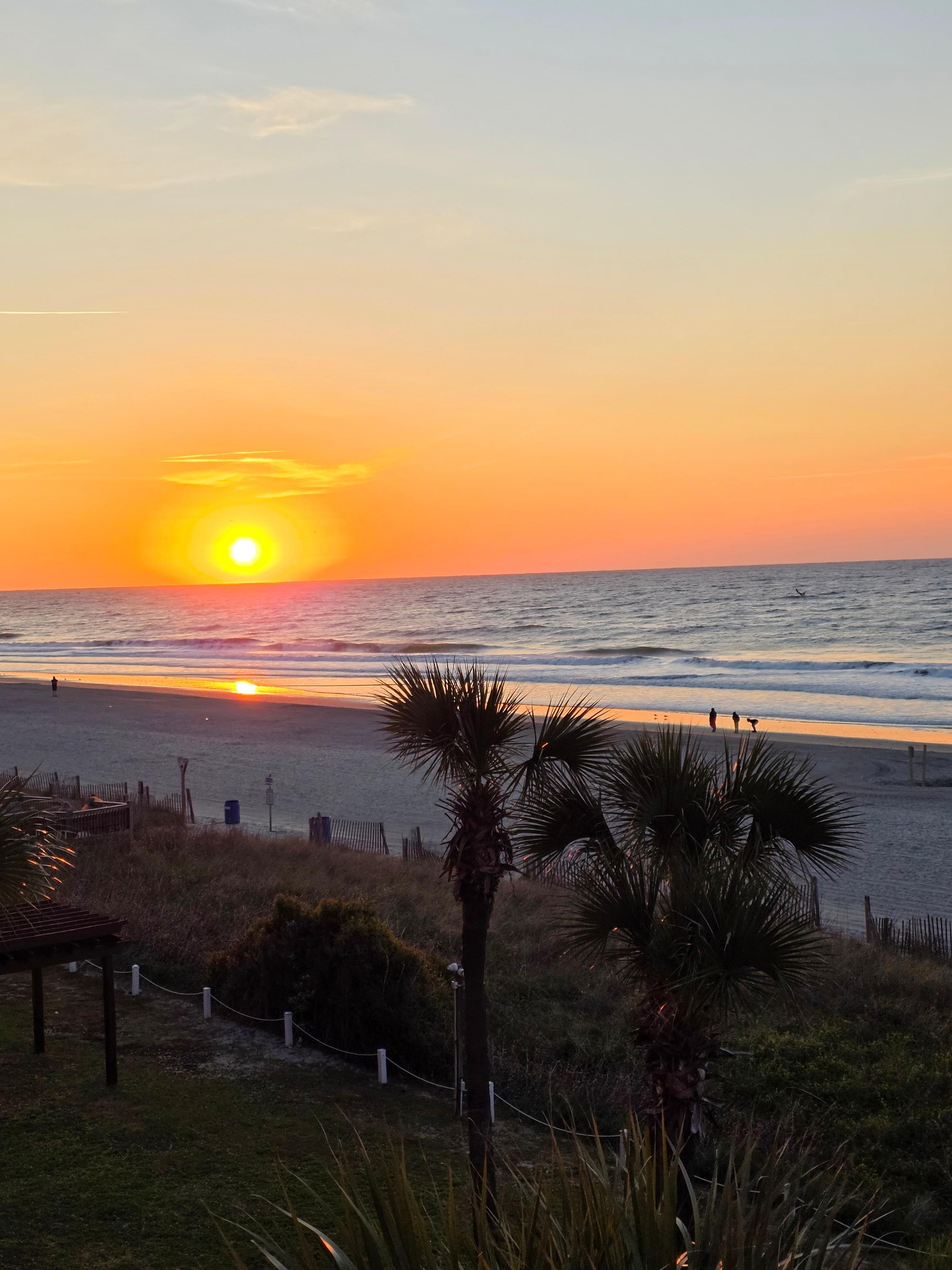 Beautiful sunrise from balcony