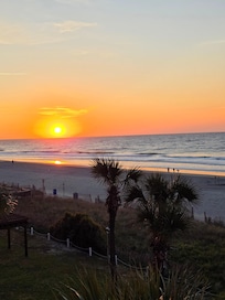 Beautiful sunrise from balcony