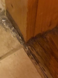 Moldy area in bathroom