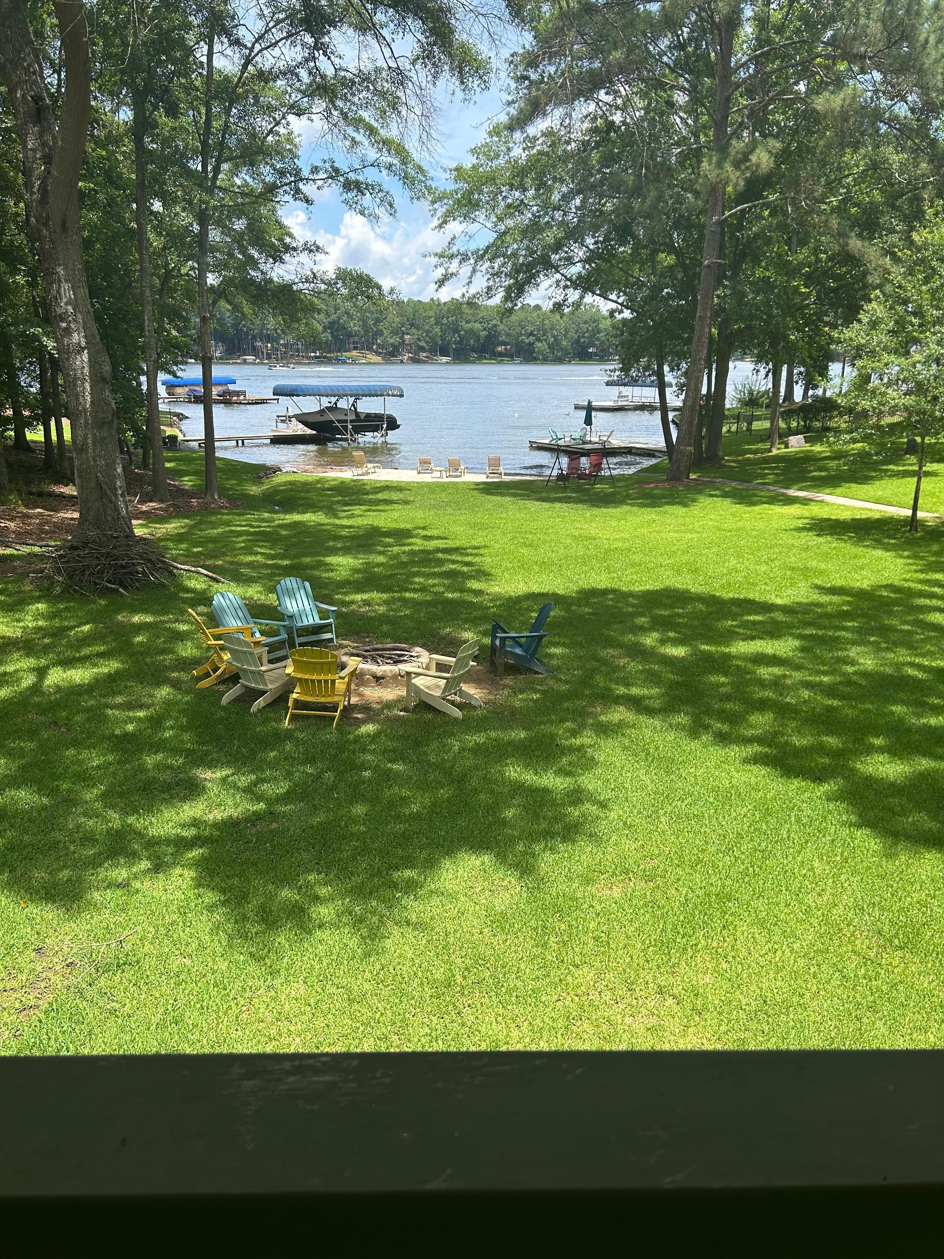 View from the back porch was delightful