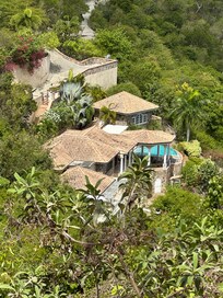 View of Villa Andara from the street above the Villa.