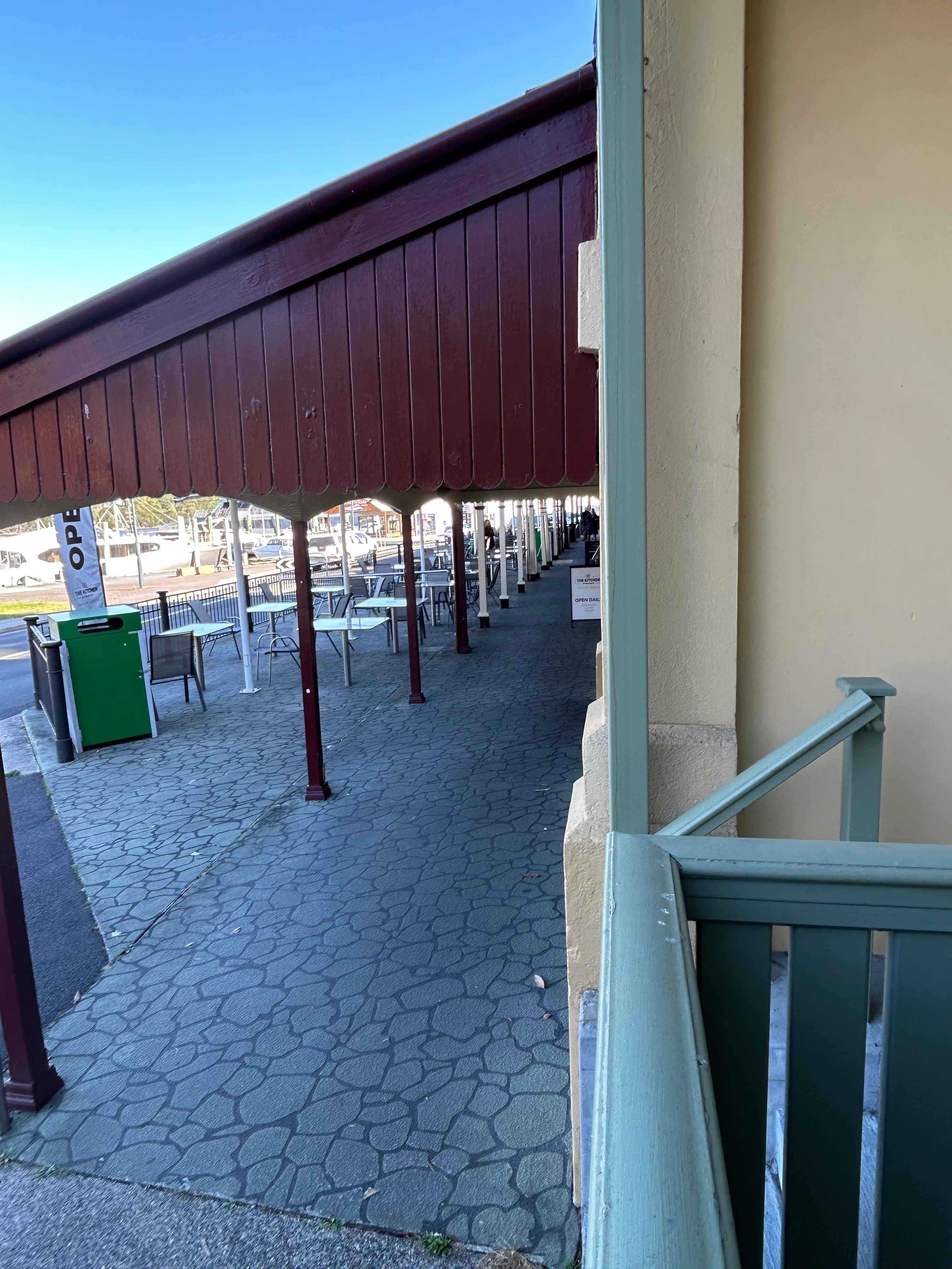 Our room right next to the shops