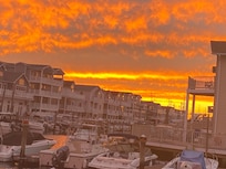 Sunset near town