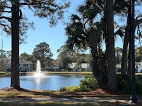 Driving the resort on the west side.