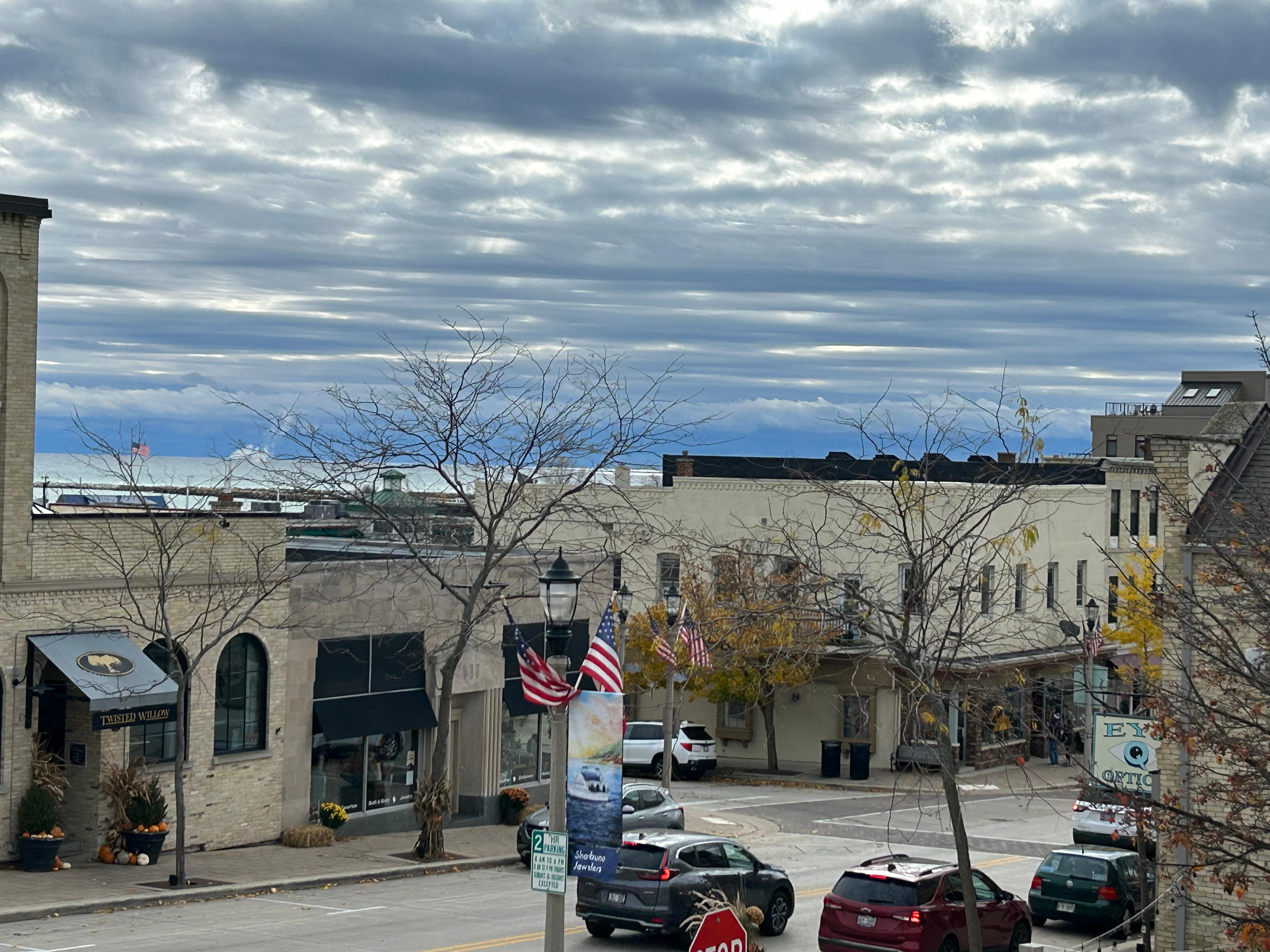 View of Lake Michigan from the balcony.
