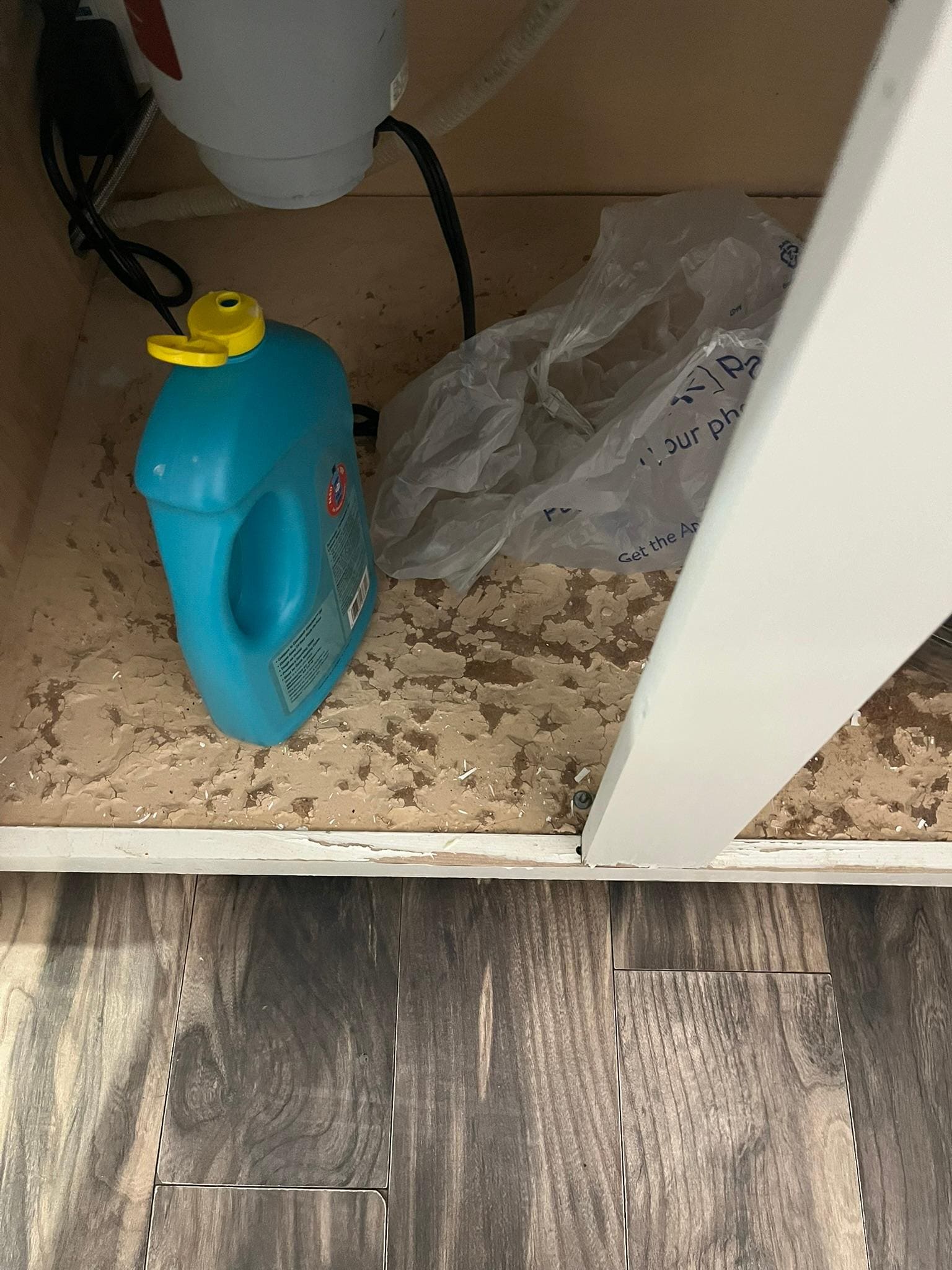 Under the kitchen sink