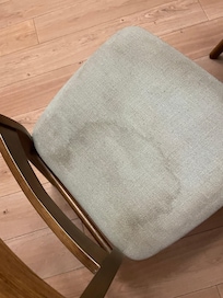Dining room chair. Seats were stained and came off in our hands.