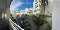 We were Enclave and had one of the rooms in the front of the resort this picture is coming out of our room looking at the resort!