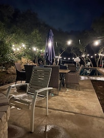 pool and outside dining