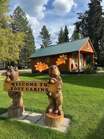 Outside view of cabin entrance