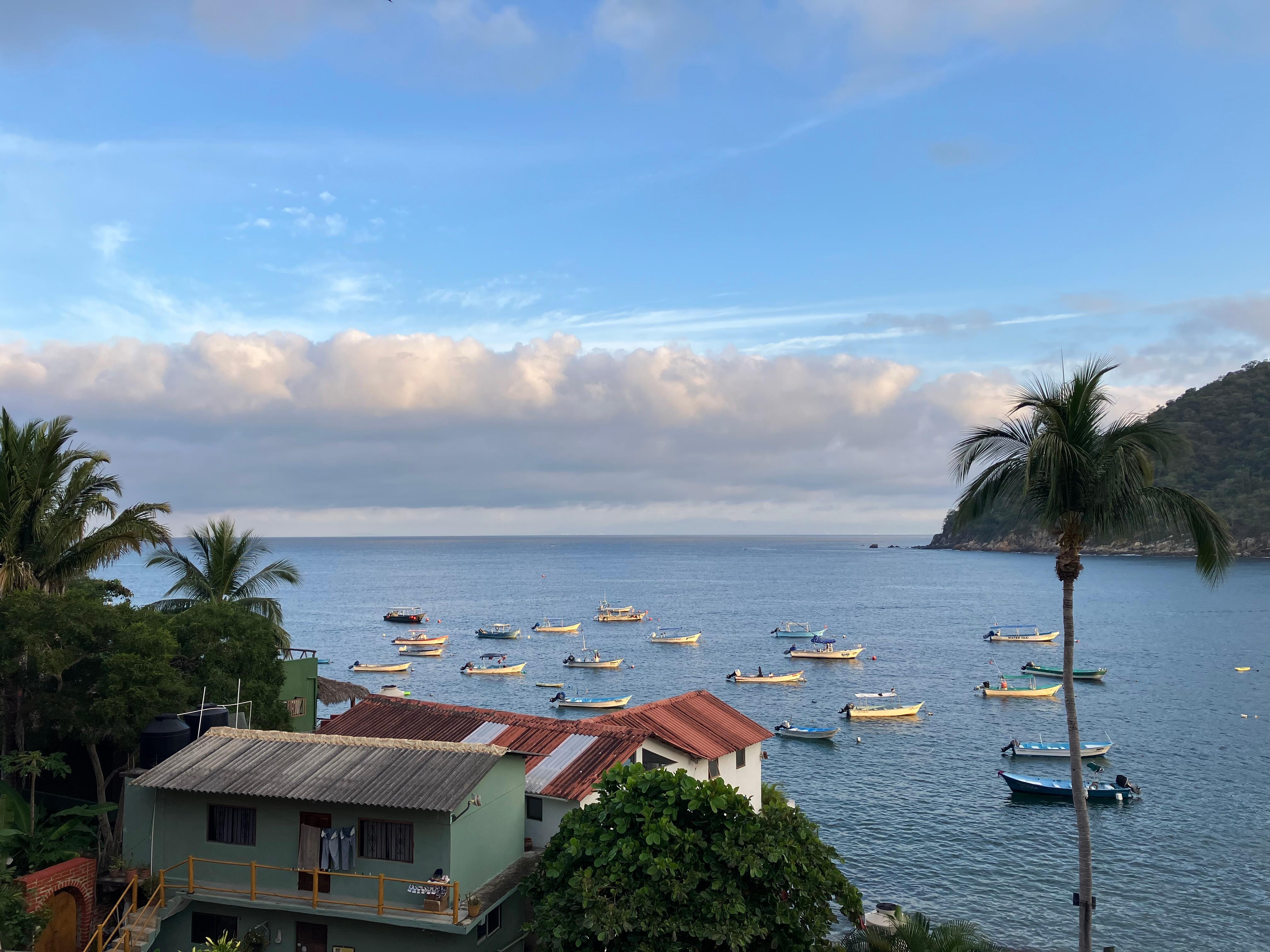 Morning view out to the ocean