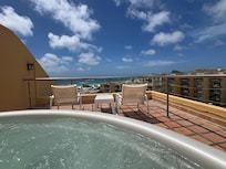 View from the rooftop With hot tub