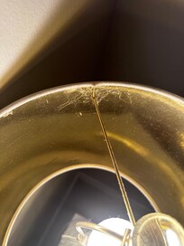 This was the table lamp in the room that had hair on the sheets