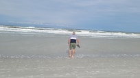Private beach area