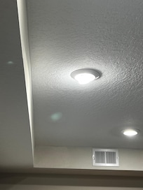 Broken light fixture in the kitchen