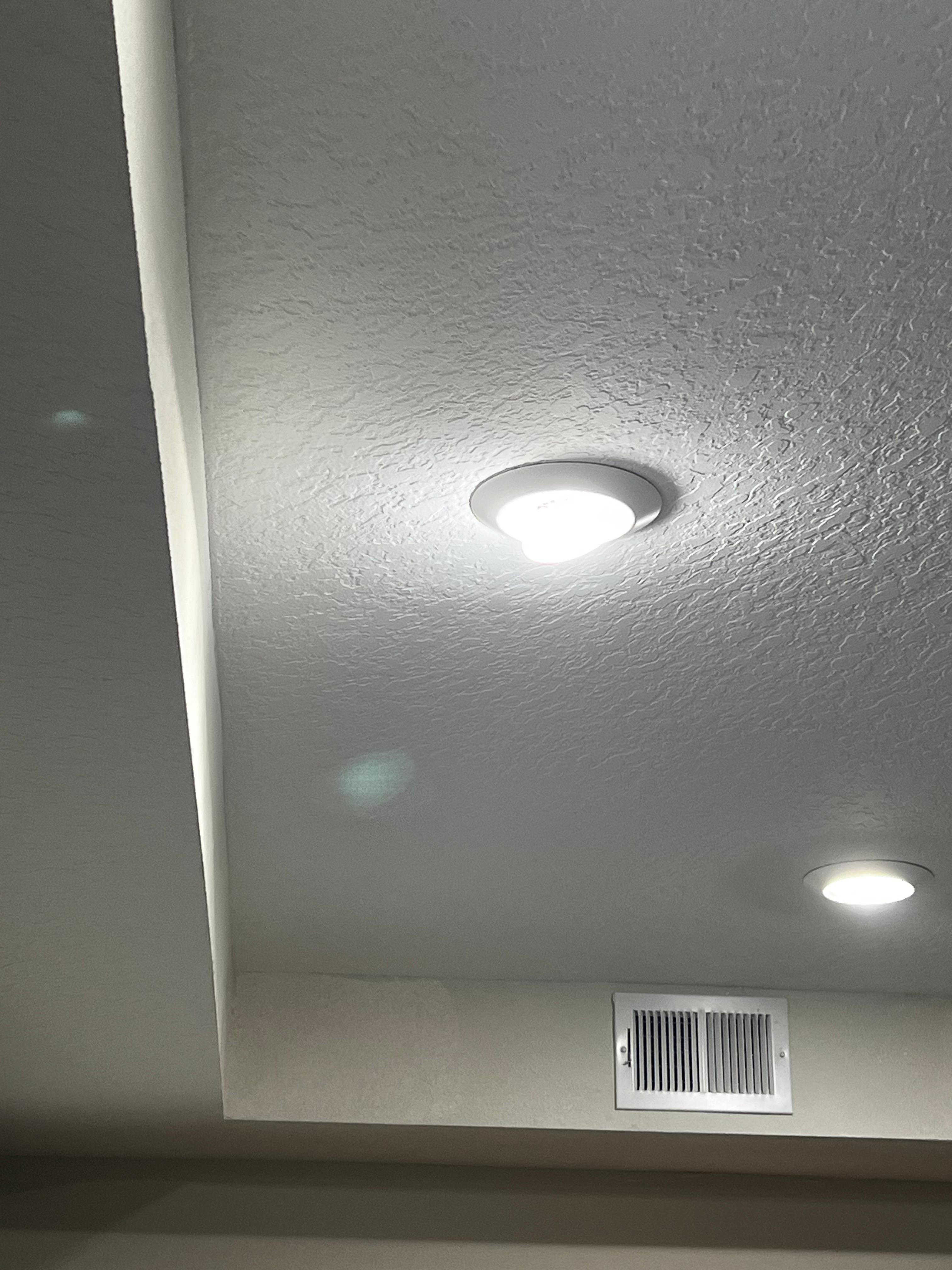 Broken light fixture in the kitchen
