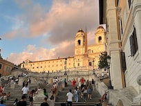 Evening at the Spanish Steps.