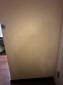 Pen marks on walls like the prisons on tv