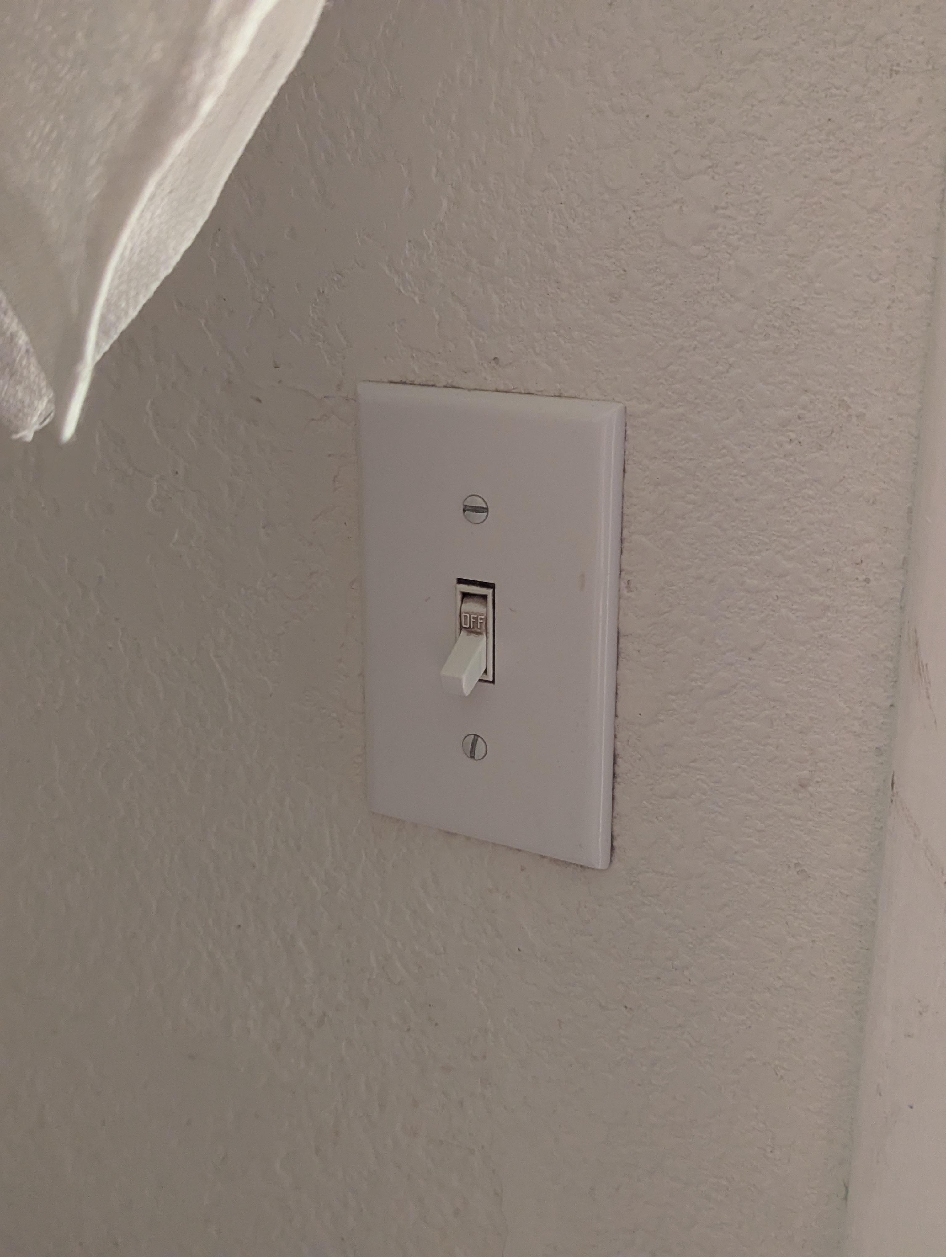 All light switches looked like this, as did the doorknobs. 