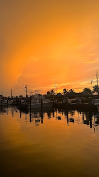 Sunset at the tiki bar