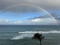 Fun watching surfers from the room