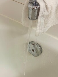 Trickle of water pressure.