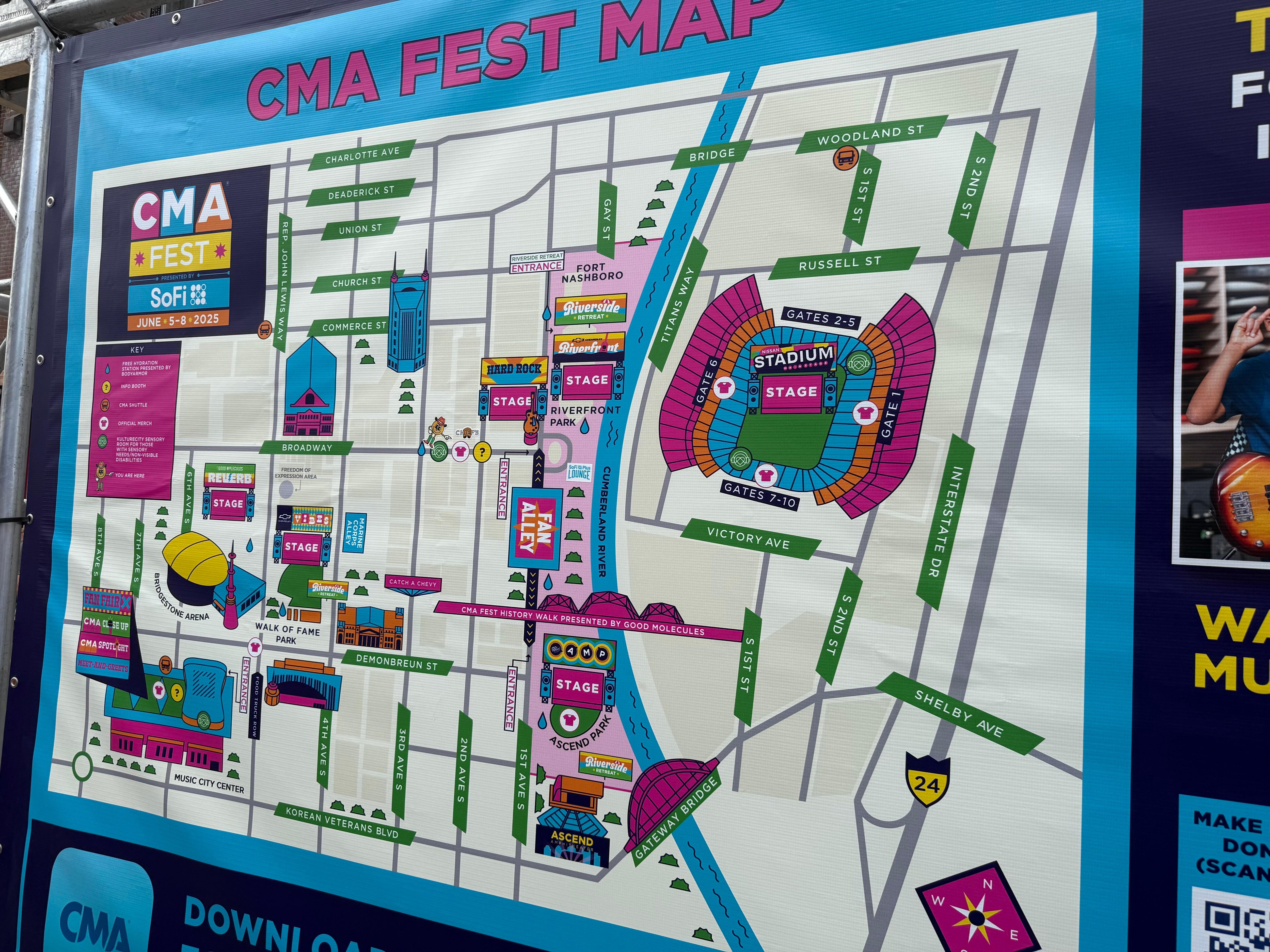 CMA Fest map of stages 