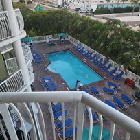 View of pool area from our balcony