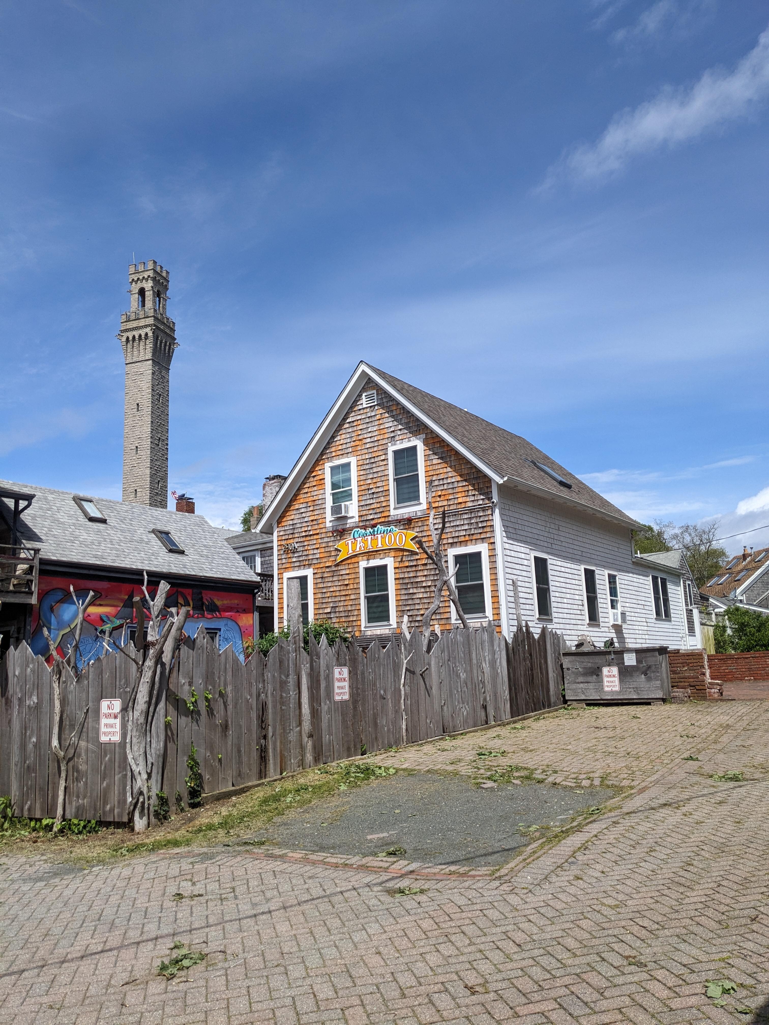 Beautiful views of the Pilgrim Monument, Coastline Tattoo, and the Bob Gasoi Memorial Art Alley. All visible right from the front door!