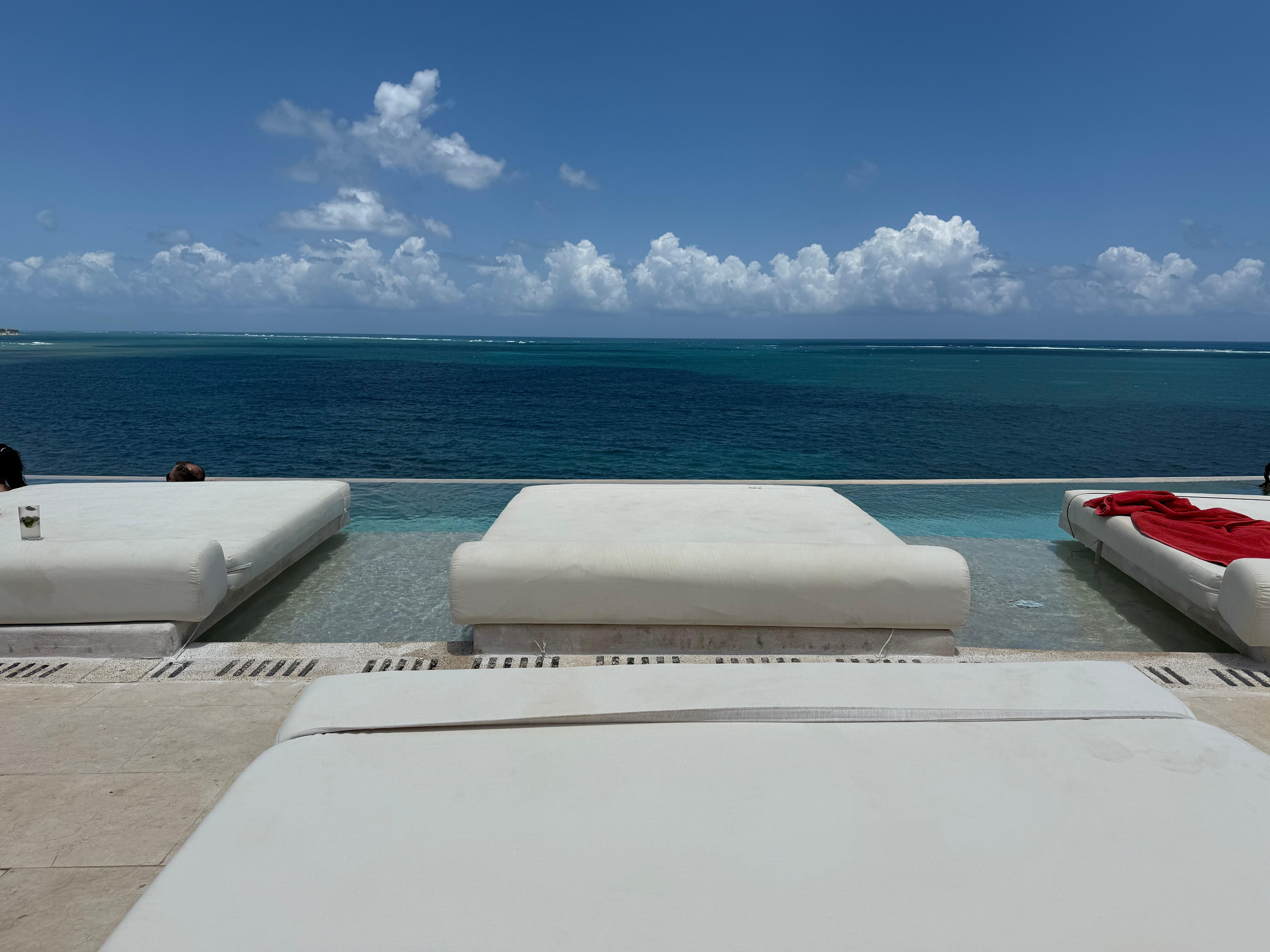 Rooftop view. Tanning beds.
Infinity pool.